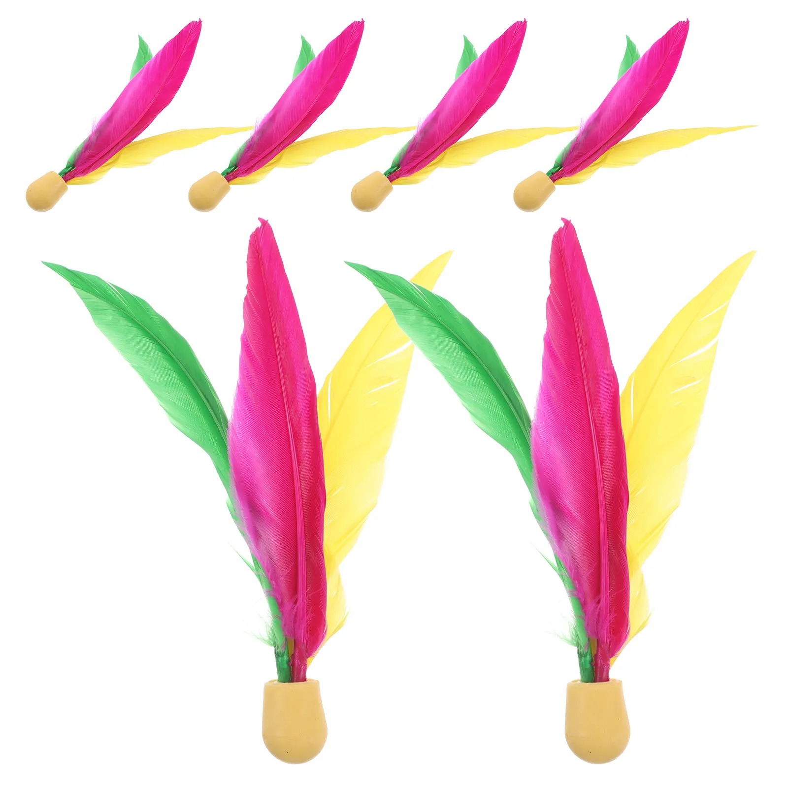 10Pcs Outdoor Badminton Balls  - Feather Shuttlecock ulasan dan harga