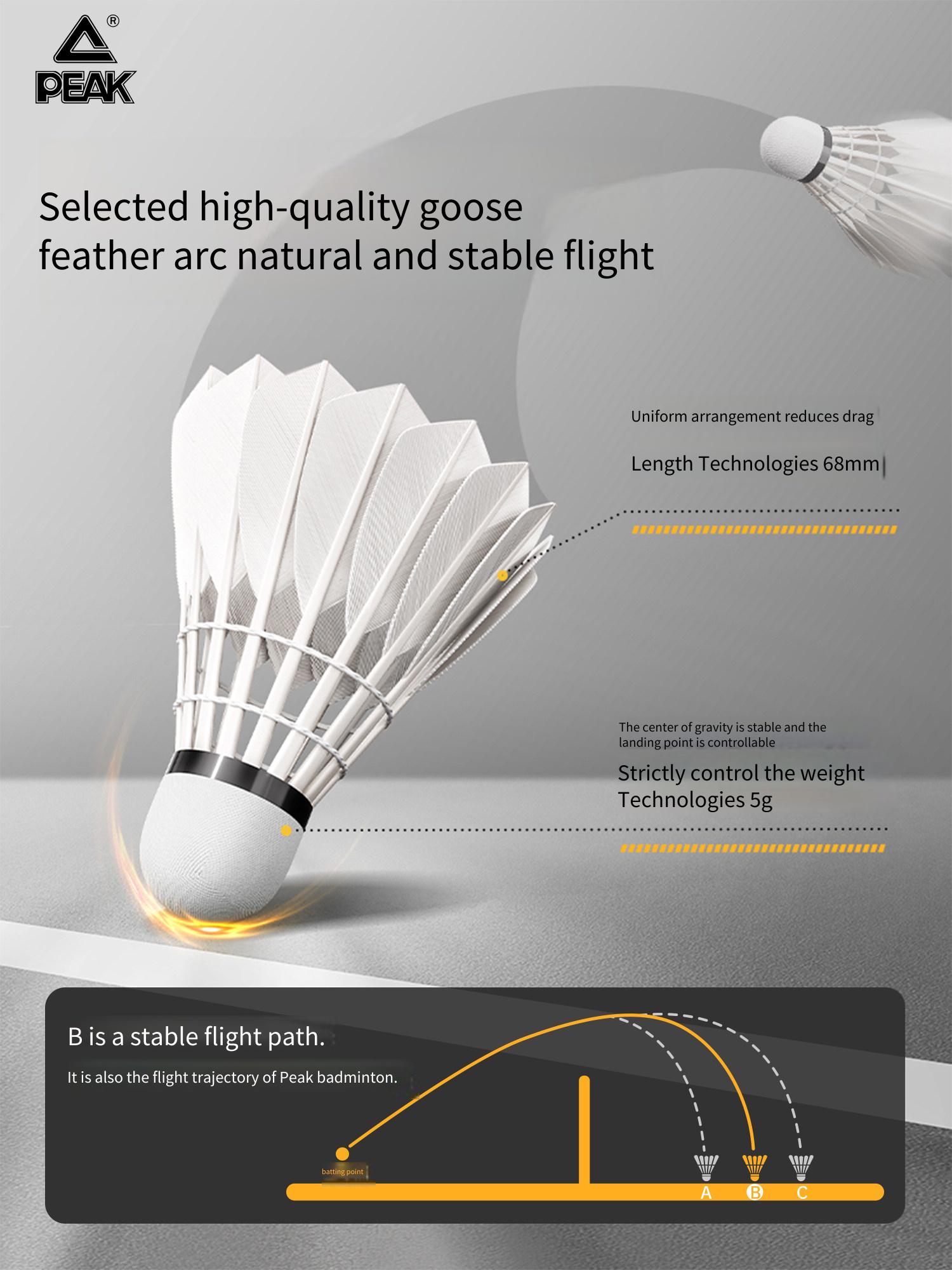 PEAK Goose Feather Badminton O - Feather Shuttlecock ulasan dan harga