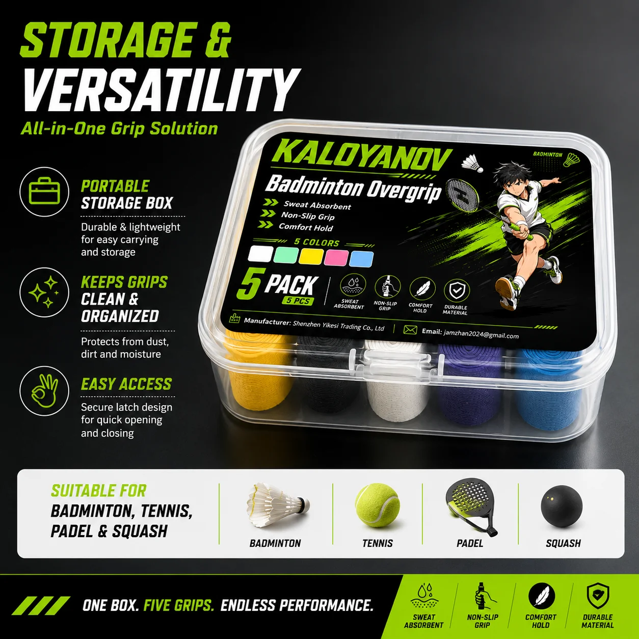 Tennis Overgrip Badminton Over - Badminton Materi ulasan dan harga